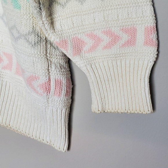 Vintage Fairy Kei Kawaii Pastel Rainbow 80s Made in Italy Sweater Womens Size L - Picture 3 of 7